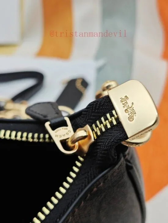 🌵coach Teri Shoulder Bag In Signature Canvas black - Picture 4 of 13